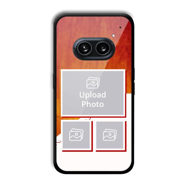 Red White Background Customized Printed Back Cover for Nothing Phone (2a) 5G