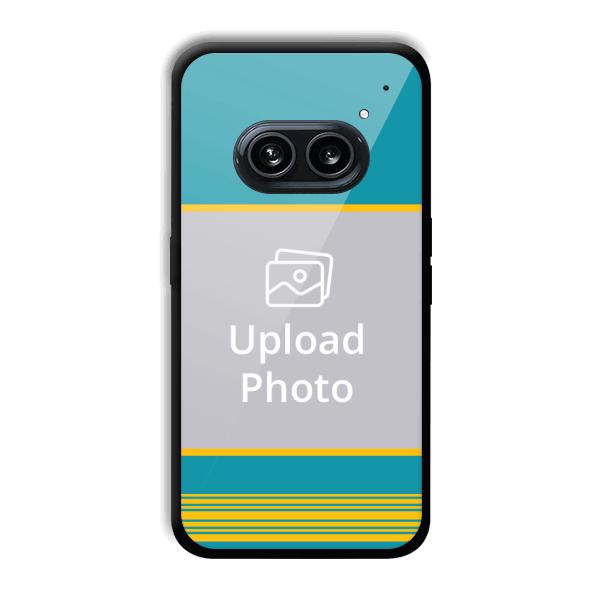 Yellow Blue Design Customized Printed Back Cover for Nothing Phone (2a) 5G