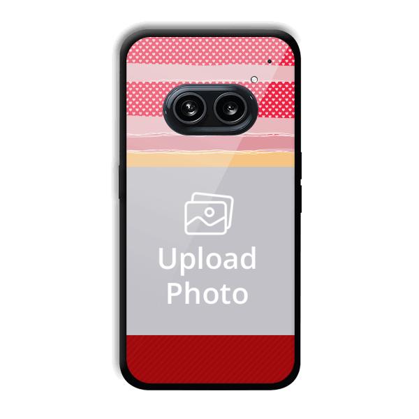 Red Pink Design Customized Printed Back Cover for Nothing Phone (2a) 5G
