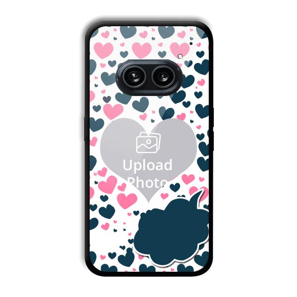 Blue & Pink Hearts Customized Printed Back Cover for Nothing Phone (2a) 5G