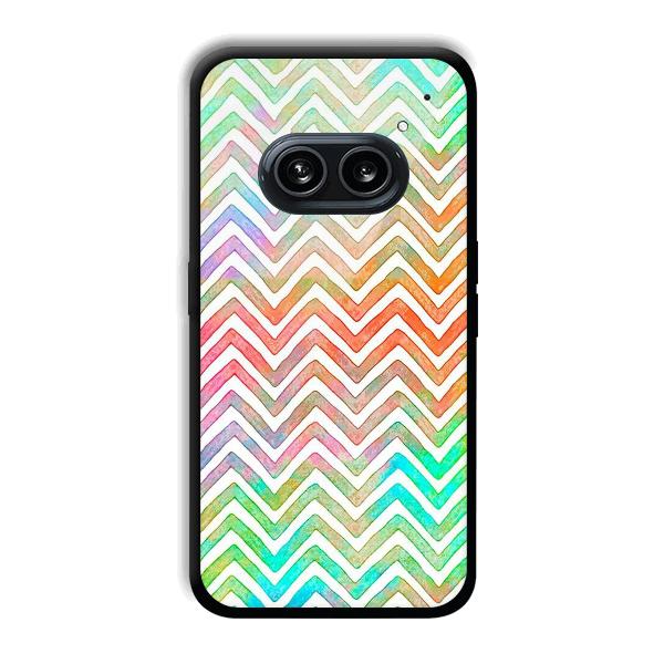White Zig Zag Pattern Phone Customized Printed Back Cover for Nothing Phone (2a) 5G