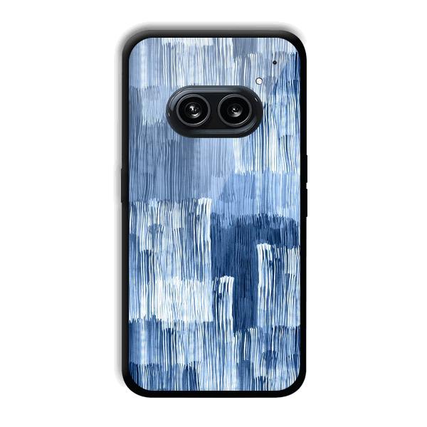 Blue White Lines Phone Customized Printed Back Cover for Nothing Phone (2a) 5G