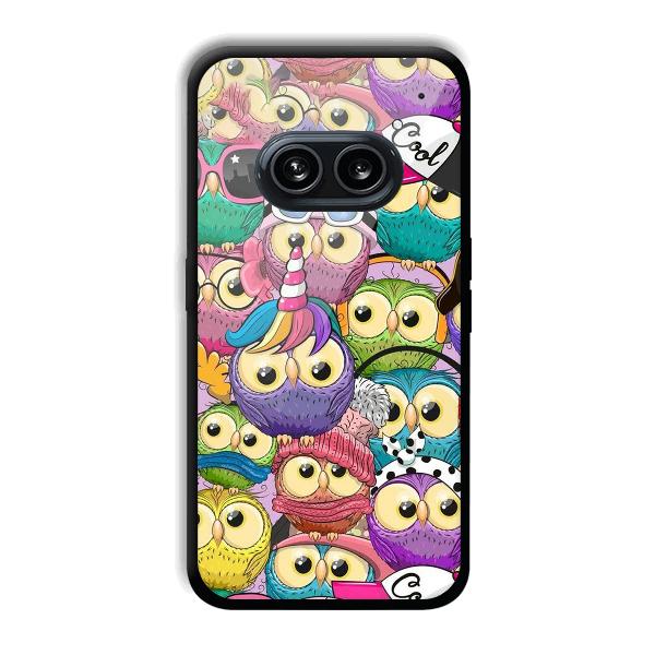 Colorful Owls Phone Customized Printed Back Cover for Nothing Phone (2a) 5G