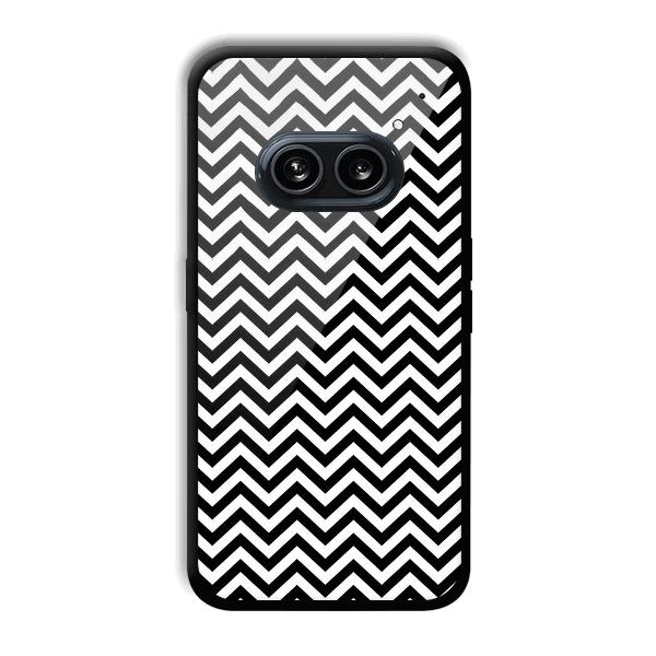 Black White Zig Zag Phone Customized Printed Back Cover for Nothing Phone (2a) 5G