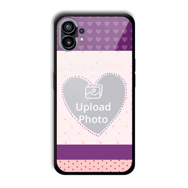 Purple Hearts Customized Printed Back Cover for Nothing Phone (1)