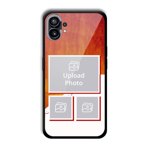 Red White Background Customized Printed Back Cover for Nothing Phone (1)