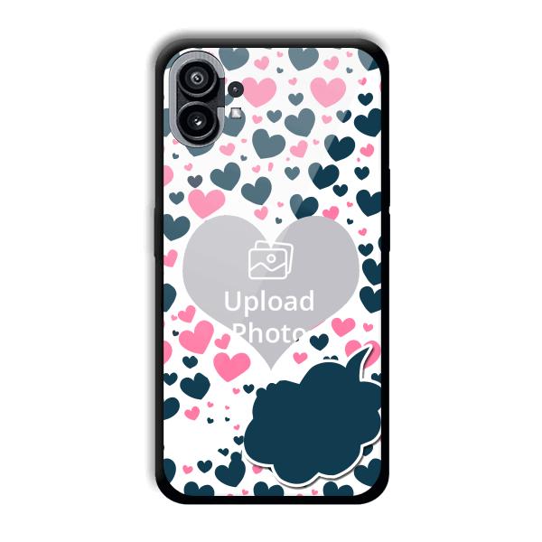 Blue & Pink Hearts Customized Printed Back Cover for Nothing Phone (1)
