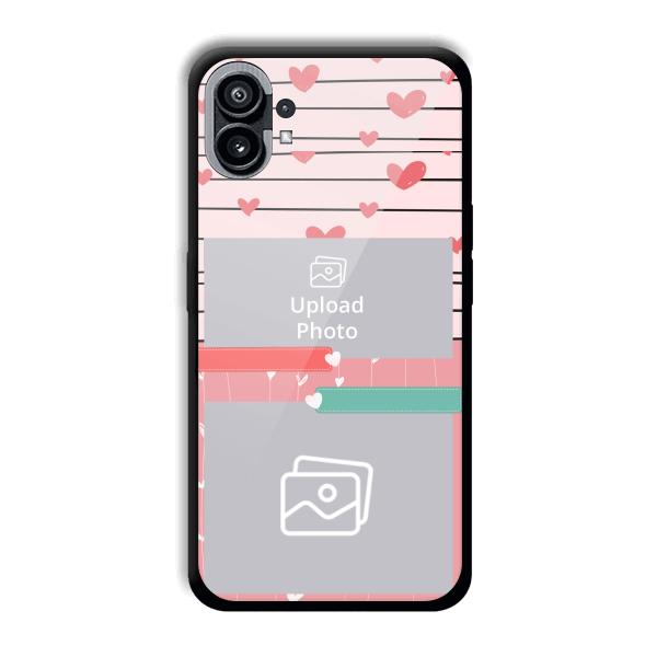 Pink Hearts Customized Printed Back Cover for Nothing Phone (1)