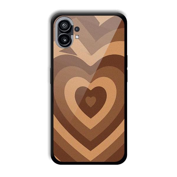Brown Hearts Phone Customized Printed Back Cover for Nothing Phone (1)