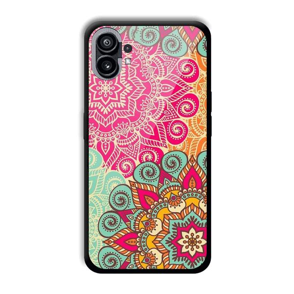 Floral Design Phone Customized Printed Back Cover for Nothing Phone (1)