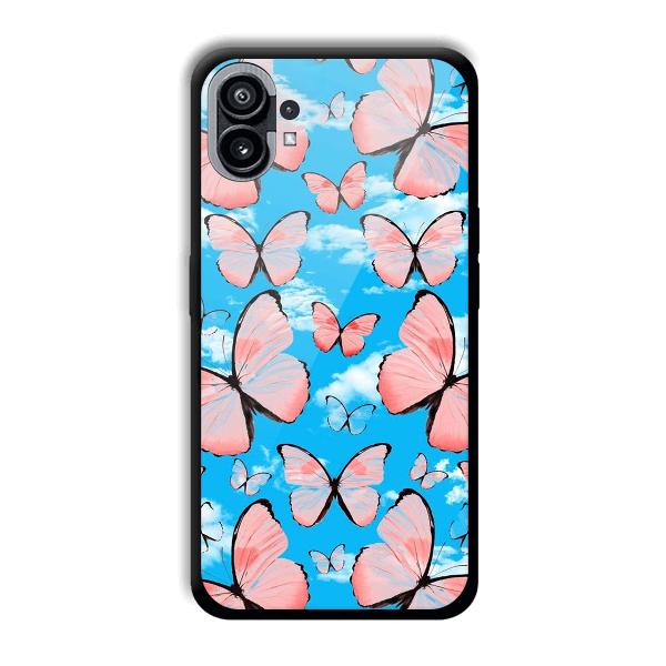 Pink Butterflies Phone Customized Printed Back Cover for Nothing Phone (1)