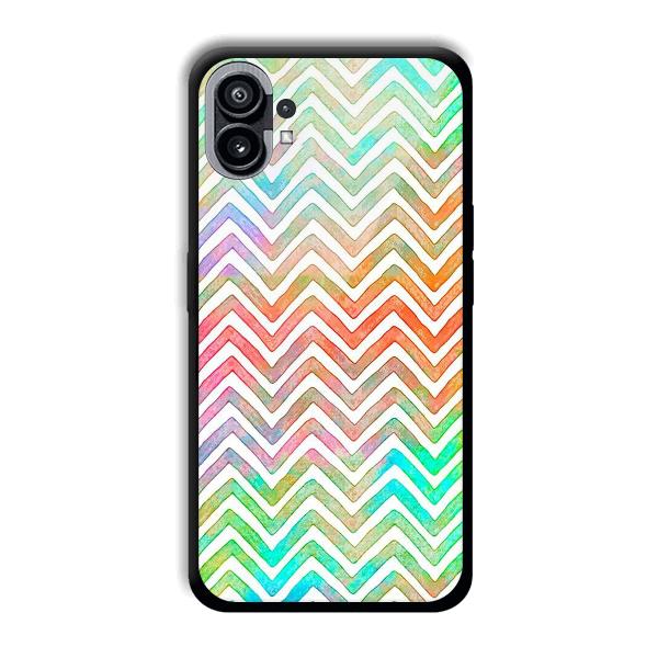 White Zig Zag Pattern Phone Customized Printed Back Cover for Nothing Phone (1)