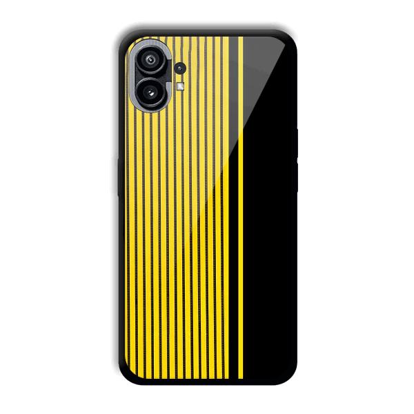 Yellow Black Design Phone Customized Printed Back Cover for Nothing Phone (1)