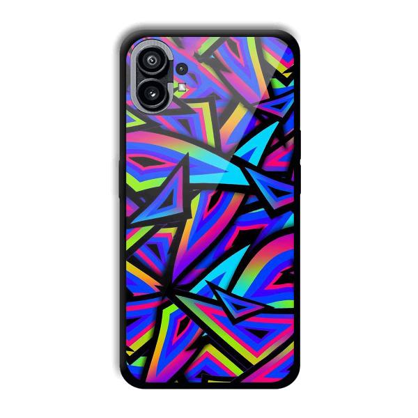 Blue Triangles Phone Customized Printed Back Cover for Nothing Phone (1)