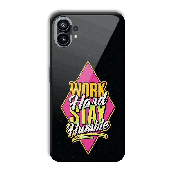 Work Hard Quote Phone Customized Printed Back Cover for Nothing Phone (1)
