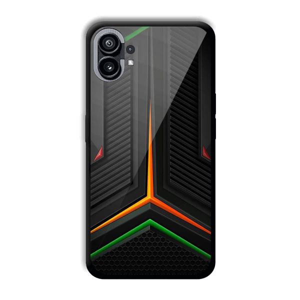 Black Design Phone Customized Printed Back Cover for Nothing Phone (1)
