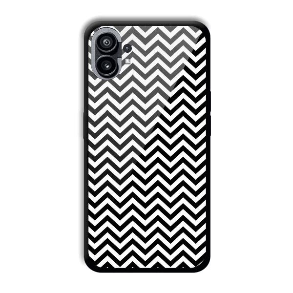 Black White Zig Zag Phone Customized Printed Back Cover for Nothing Phone (1)