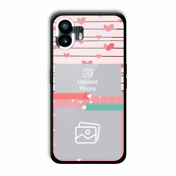 Pink Hearts Customized Printed Back Cover for Nothing Phone (2)