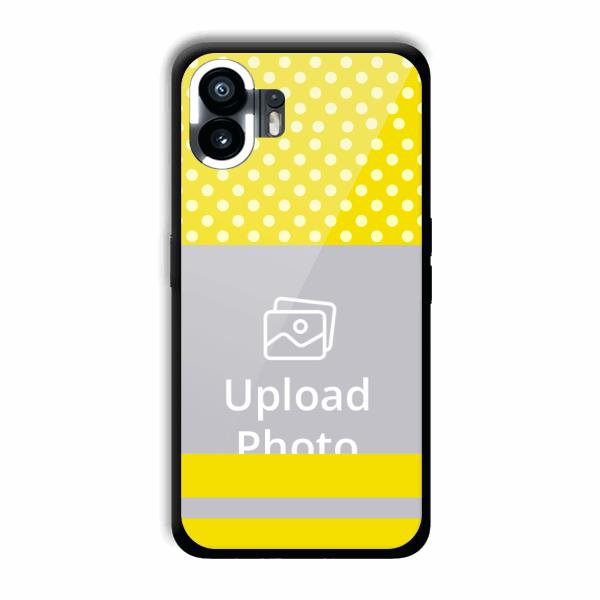 White & Yellow Customized Printed Back Cover for Nothing Phone (2)