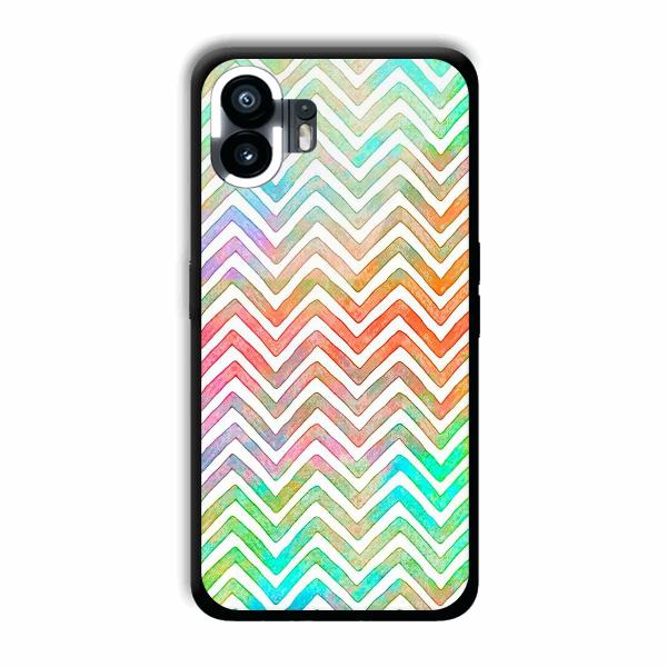 White Zig Zag Pattern Phone Customized Printed Back Cover for Nothing Phone (2)