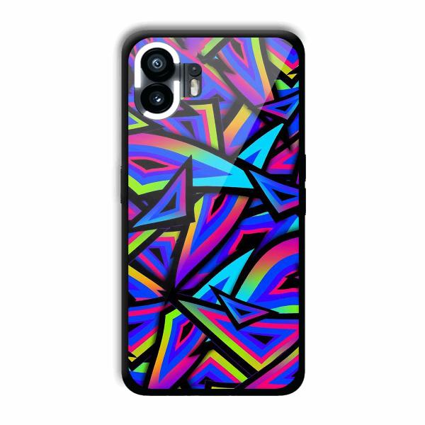 Blue Triangles Phone Customized Printed Back Cover for Nothing Phone (2)