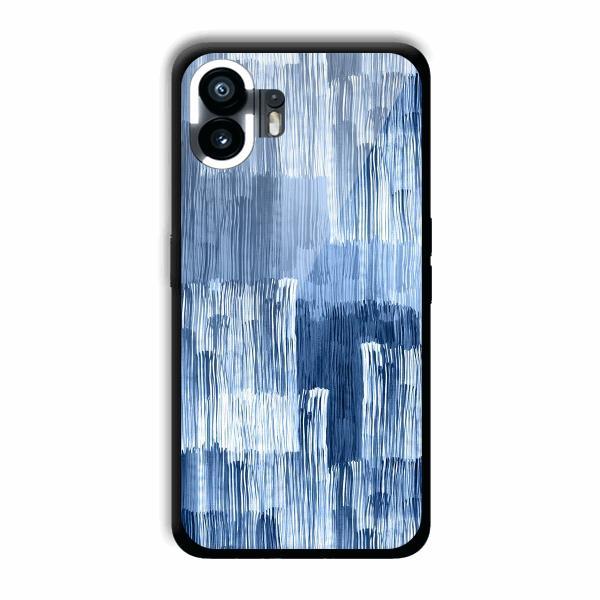 Blue White Lines Phone Customized Printed Back Cover for Nothing Phone (2)