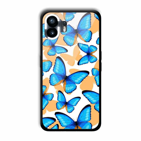 Blue Butterflies Phone Customized Printed Back Cover for Nothing Phone (2)