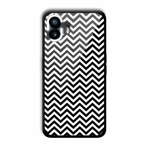 Black White Zig Zag Phone Customized Printed Back Cover for Nothing Phone (2)