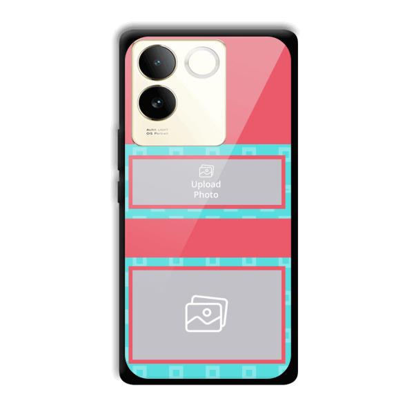 Blue Pink Customized Printed Back Cover for Vivo T2 Pro 5G