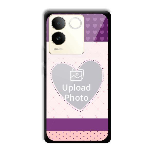 Purple Hearts Customized Printed Back Cover for Vivo T2 Pro 5G