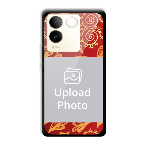 Red Design Customized Printed Back Cover for Vivo T2 Pro 5G