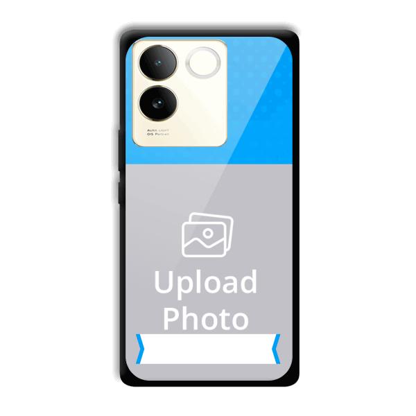 Sky Blue & White Customized Printed Back Cover for Vivo T2 Pro 5G