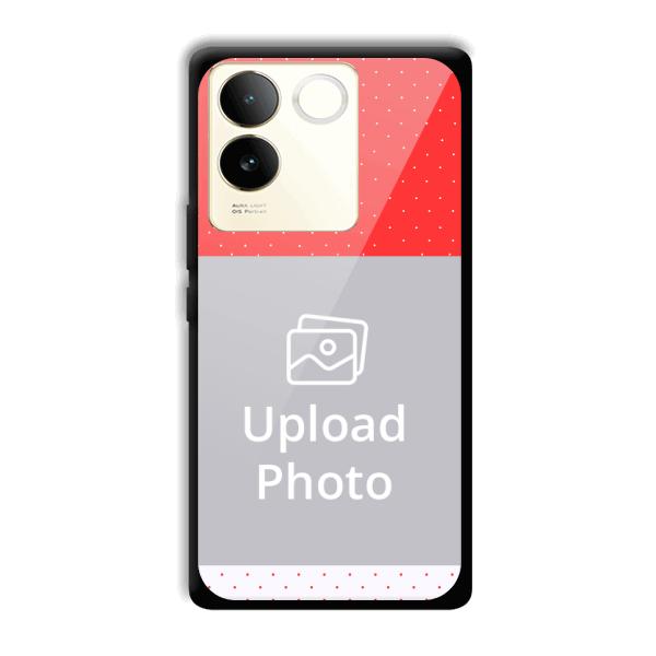 Red White Customized Printed Back Cover for Vivo T2 Pro 5G