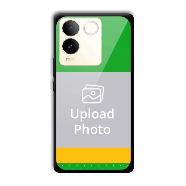 Green Yellow Customized Printed Back Cover for Vivo T2 Pro 5G