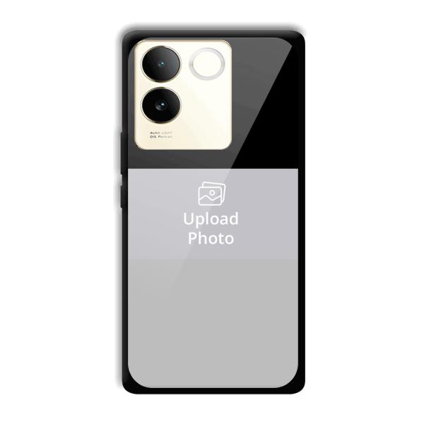 Black & Grey Customized Printed Back Cover for Vivo T2 Pro 5G