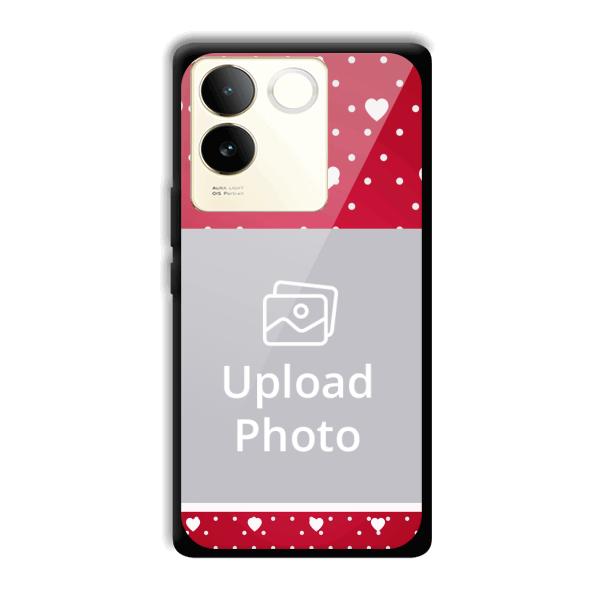 White Hearts Customized Printed Back Cover for Vivo T2 Pro 5G