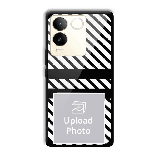 White Black Customized Printed Back Cover for Vivo T2 Pro 5G
