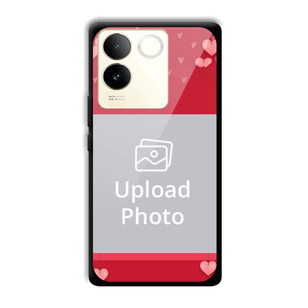 Red Pink Customized Printed Back Cover for Vivo T2 Pro 5G