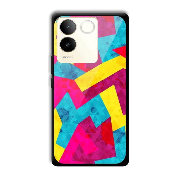 Pink Yellow Pattern Phone Customized Printed Back Cover for Vivo T2 Pro 5G