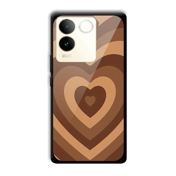 Brown Hearts Phone Customized Printed Back Cover for Vivo T2 Pro 5G