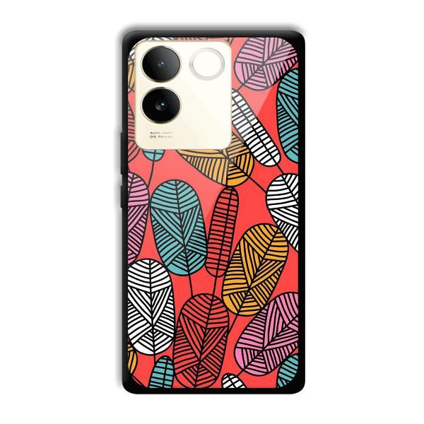 Lines and Leaves Phone Customized Printed Back Cover for Vivo T2 Pro 5G