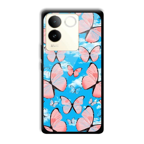 Pink Butterflies Phone Customized Printed Back Cover for Vivo T2 Pro 5G