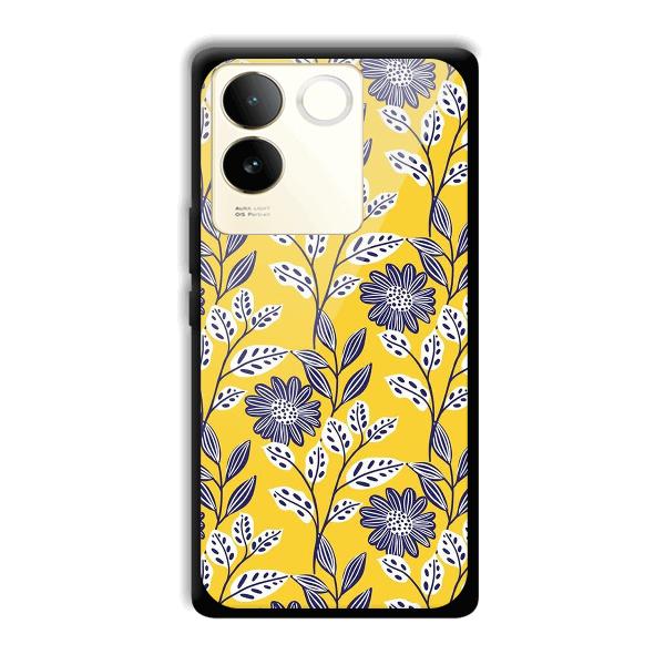Yellow Fabric Design Phone Customized Printed Back Cover for Vivo T2 Pro 5G