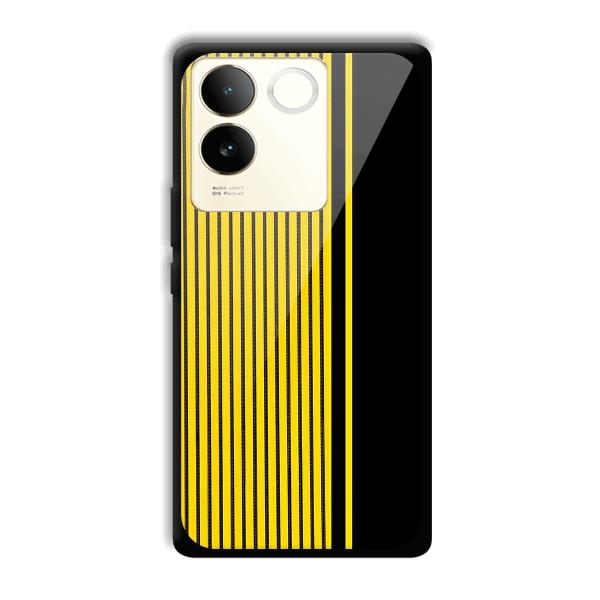 Yellow Black Design Phone Customized Printed Back Cover for Vivo T2 Pro 5G
