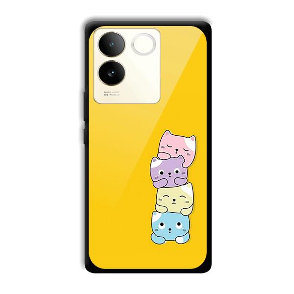 Colorful Kittens Phone Customized Printed Back Cover for Vivo T2 Pro 5G