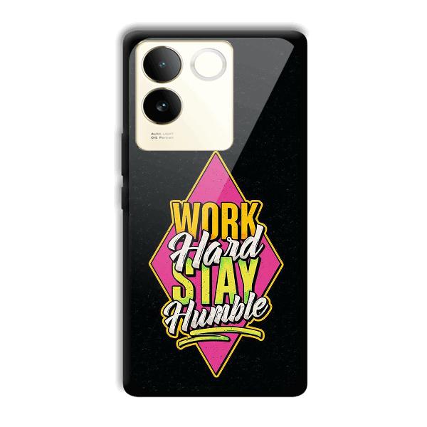 Work Hard Quote Phone Customized Printed Back Cover for Vivo T2 Pro 5G