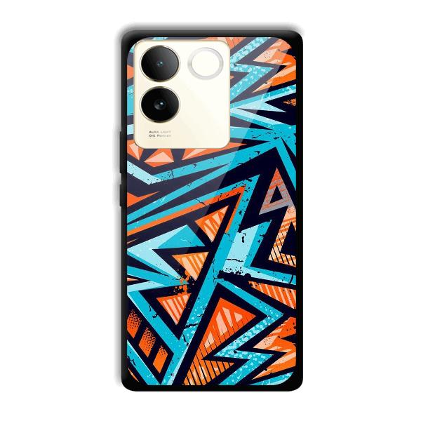 Zig Zag Pattern Phone Customized Printed Back Cover for Vivo T2 Pro 5G