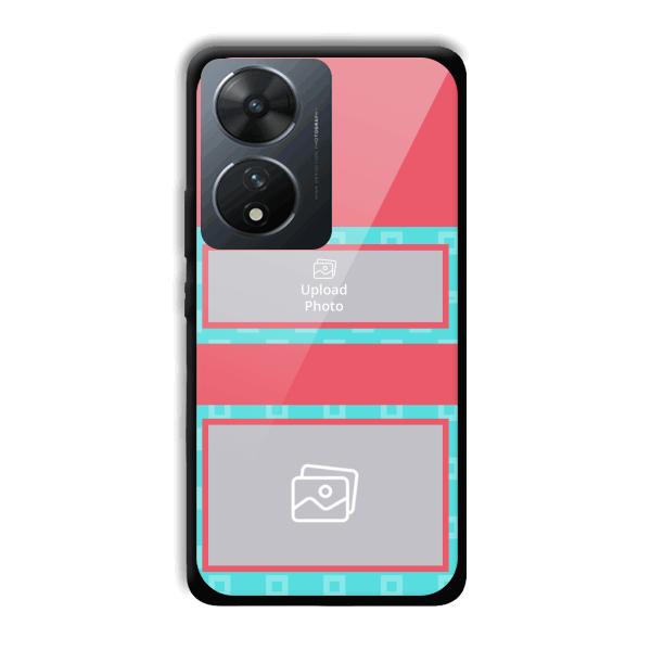 Blue Pink Customized Printed Back Cover for Vivo T2 5G