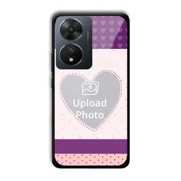 Purple Hearts Customized Printed Back Cover for Vivo T2 5G