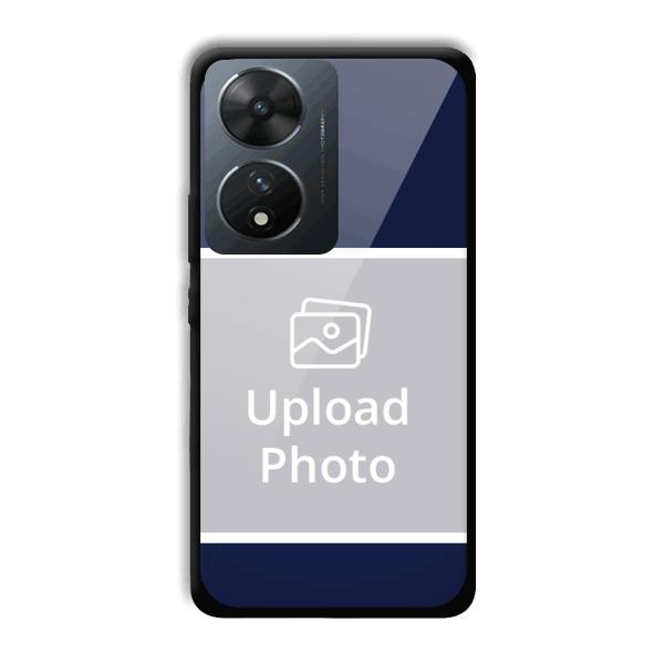 Blue White Customized Printed Back Cover for Vivo T2 5G